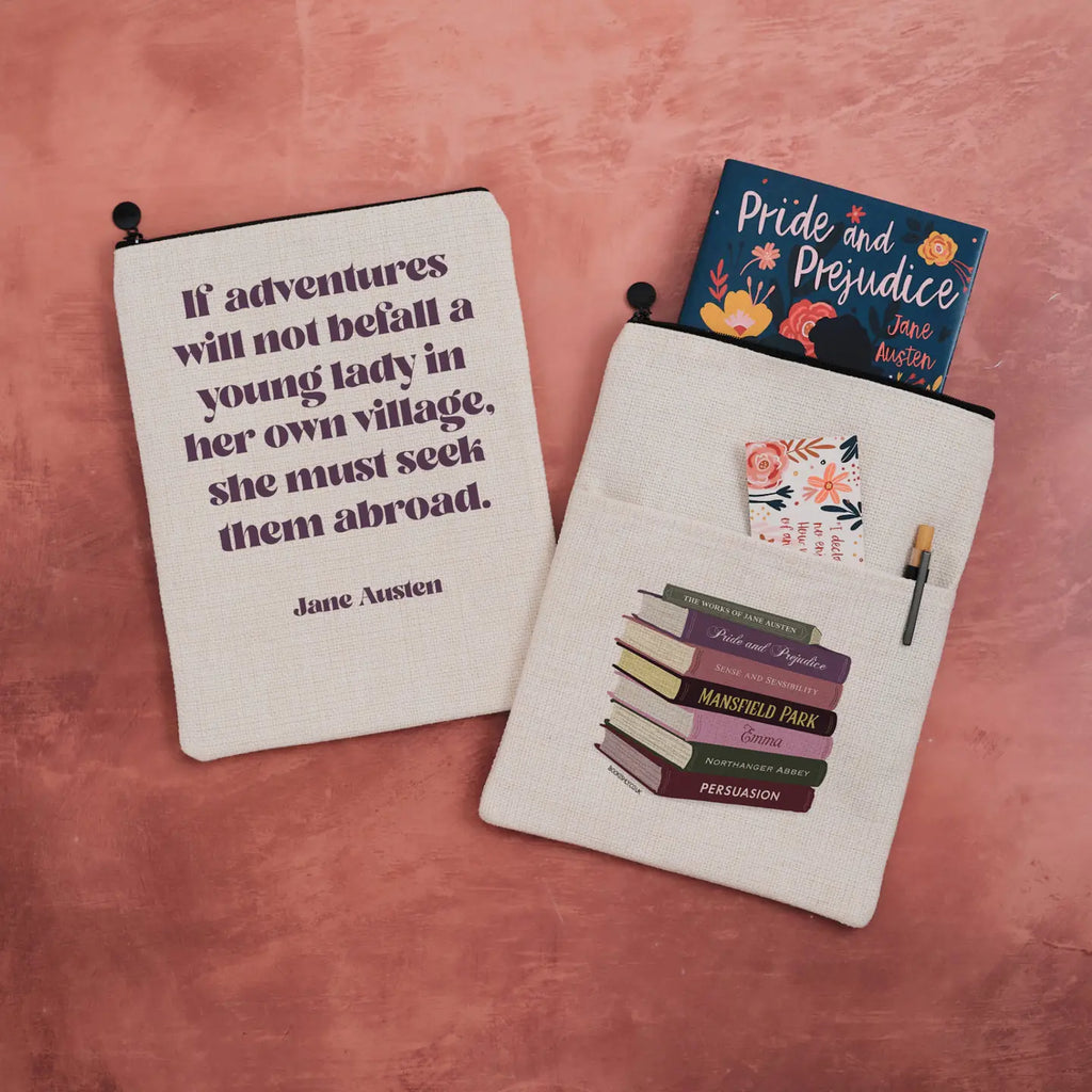 Jane Austen Travel Quote Book Sleeve