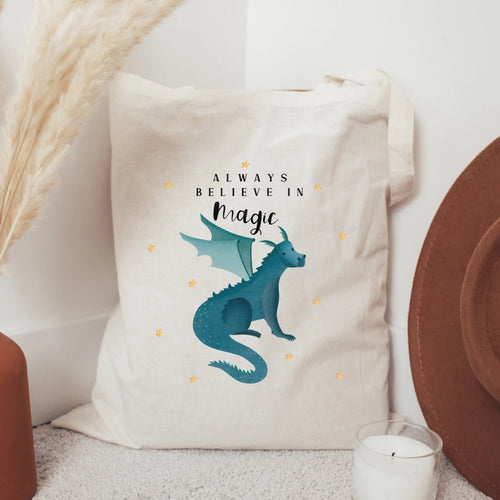 Always Believe in Magic Dragon Tote Bag – Eco Cotton Book & Shopping Bag