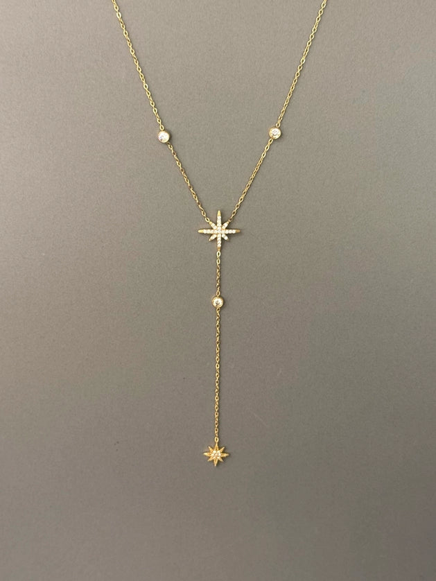 Fineline Northern Star Necklace W Zirconium Stones