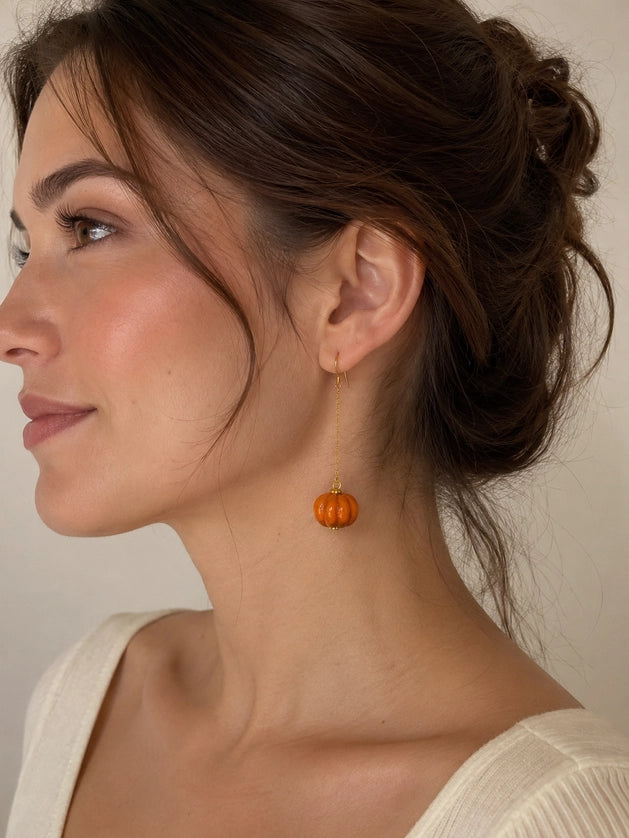 Pumpkin Dangle Earrings