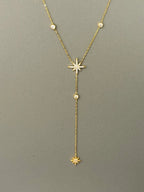 Fineline Northern Star Necklace W Zirconium Stones