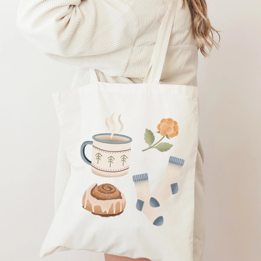 Tote bag Autumn Hygge Scandi Jute sack North Cozy