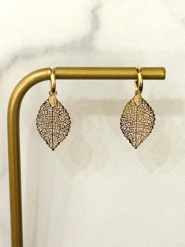 Autumn Leaves Hoop Earrings