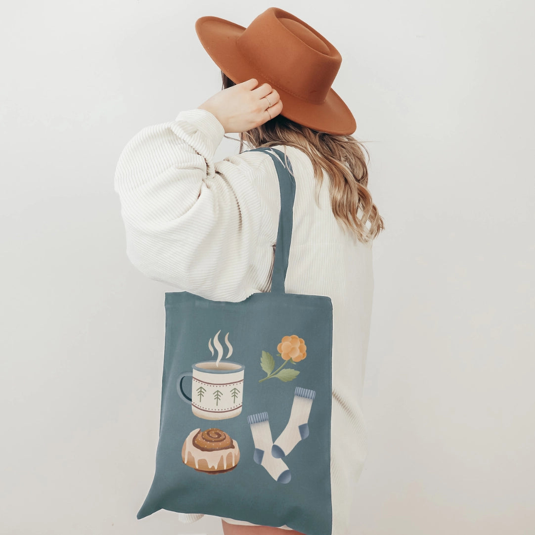 Tote bag Autumn Hygge Scandi Jute sack North Cozy