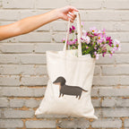 Dachshund Canvas Tote Bag – Reusable Dog Lover Shopping Bag
