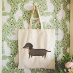 Dachshund Canvas Tote Bag – Reusable Dog Lover Shopping Bag