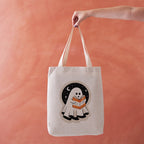 Ghost Reading Tote Bag