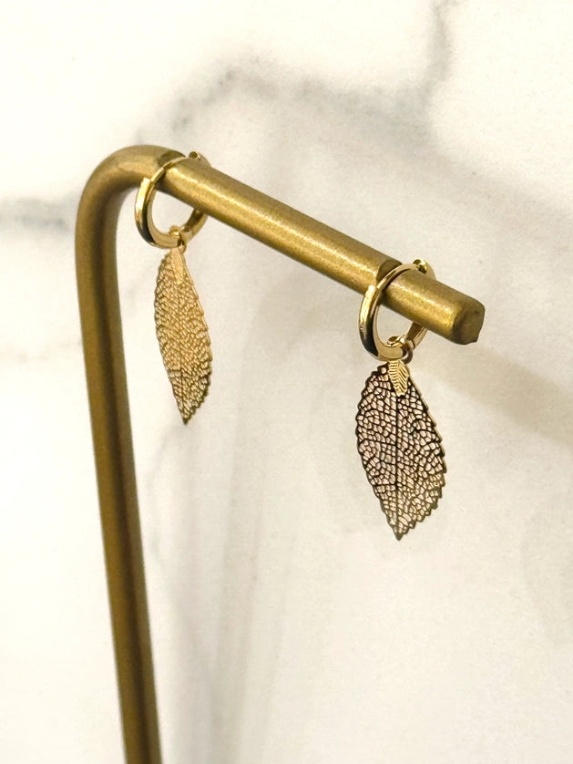 Autumn Leaves Hoop Earrings