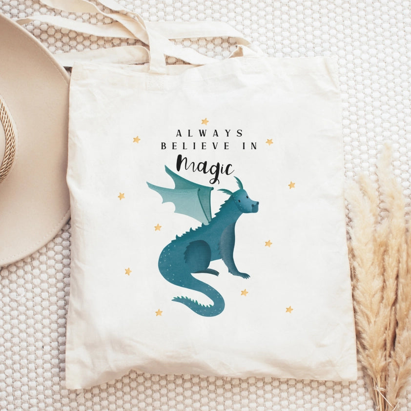 Always Believe in Magic Dragon Tote Bag – Eco Cotton Book & Shopping Bag