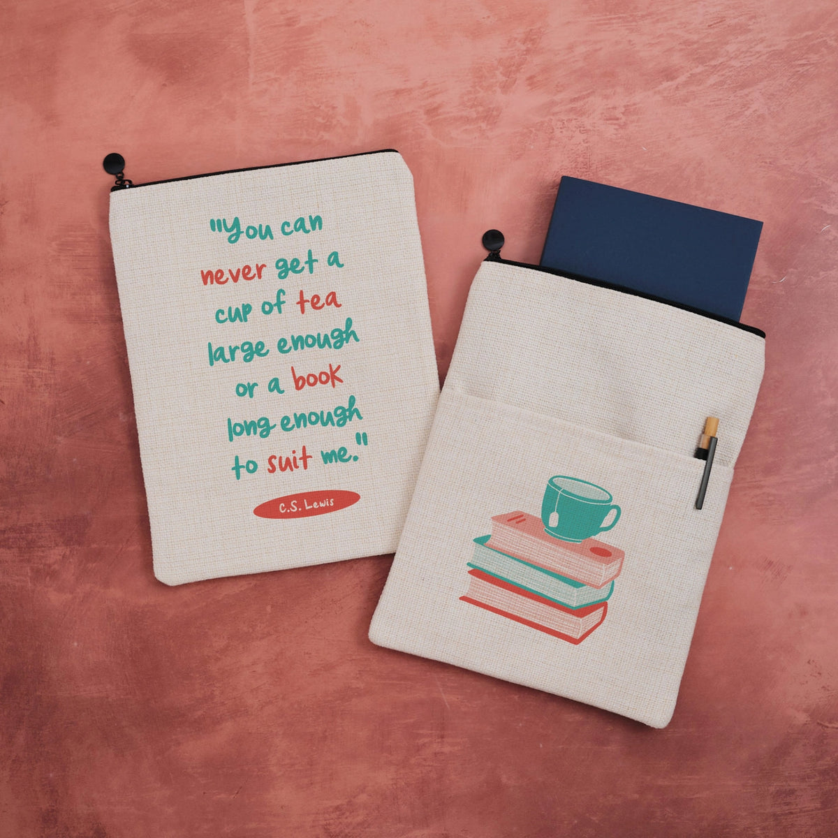 Tea and Books Book Sleeve