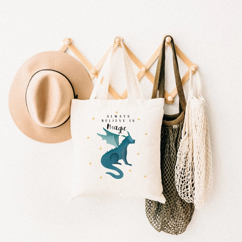 Always Believe in Magic Dragon Tote Bag – Eco Cotton Book & Shopping Bag