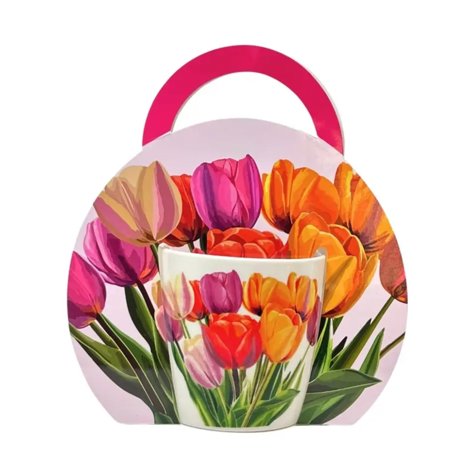 Elegant Tulip Porcelain Mug – 300 ml New Bone China